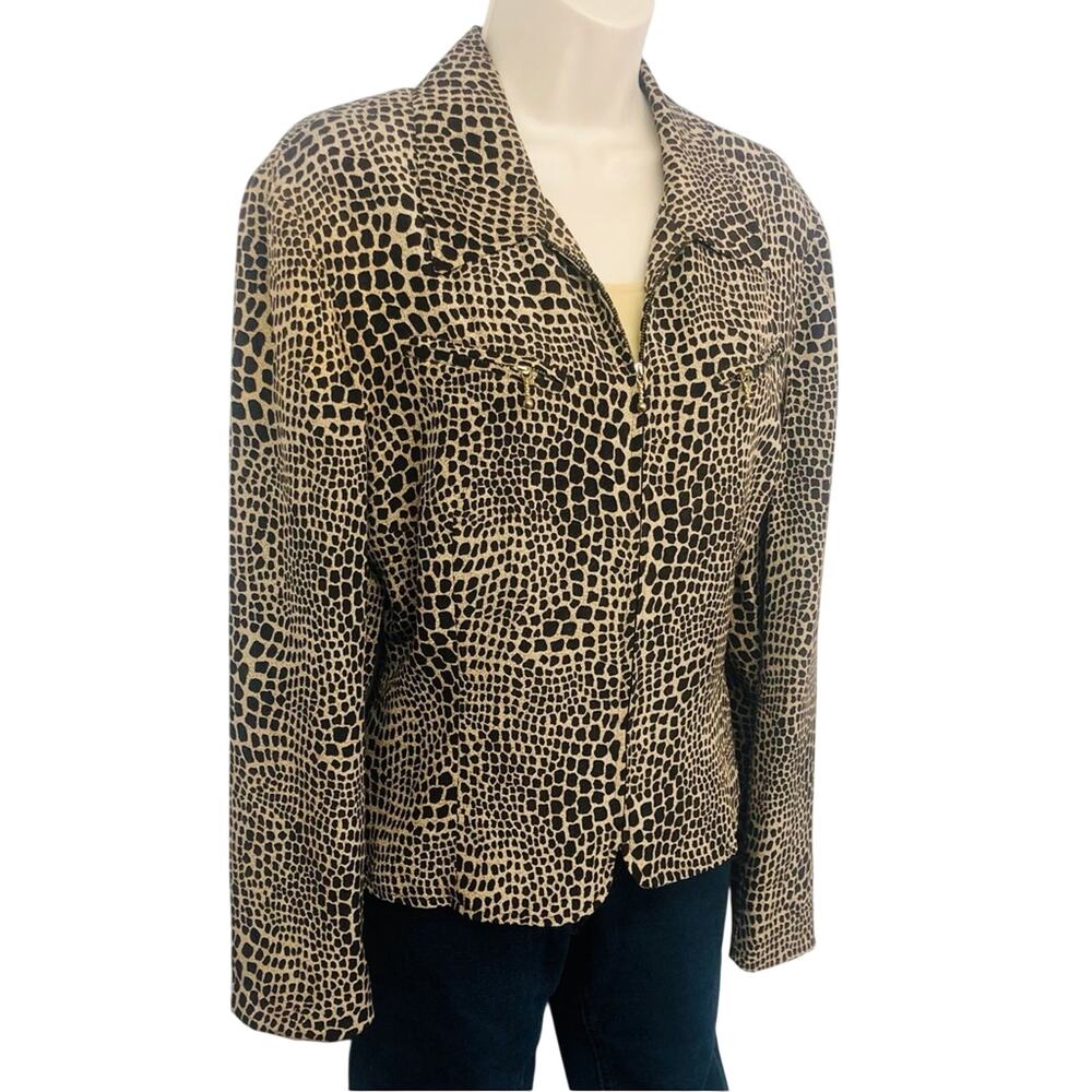 Allison Taylor Animal Print Silk Jacket - Picture 10 of 16